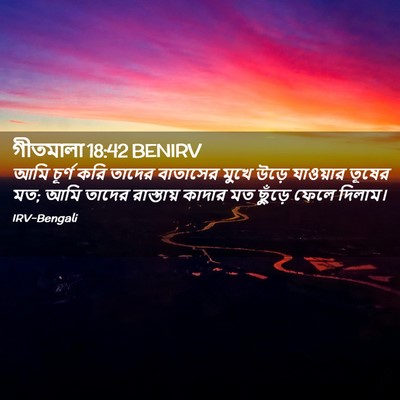 Picture 02 - গীতমালা 18:42 BENIRV - আমি চূর্ণ করি - Bible Verse Picture