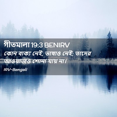 Picture 02 - গীতমালা 19:3 BENIRV - কোন বাক্য নেই, - Bible Verse Picture