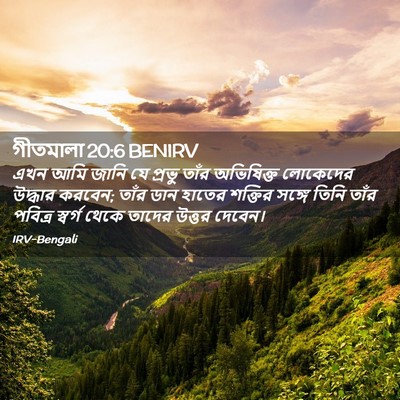 Picture 02 - গীতমালা 20:6 BENIRV - এখন আমি জানি যে - Bible Verse Picture