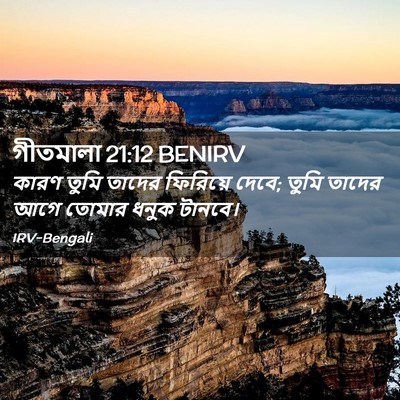Picture 02 - গীতমালা 21:12 BENIRV - কারণ তুমি তাদের - Bible Verse Picture