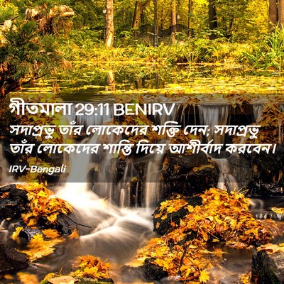 Picture 02 - গীতমালা 29:11 BENIRV - সদাপ্রভুু তাঁর - Bible Verse Picture