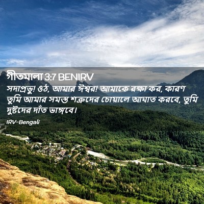 Picture 02 - গীতমালা 3:7 BENIRV - সদাপ্রভুু! ওঠ, আমার - Bible Verse Picture