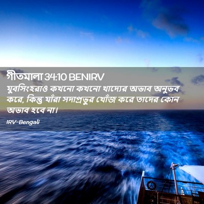 Picture 02 - গীতমালা 34:10 BENIRV - যুবসিংহরাও কখনো - Bible Verse Picture