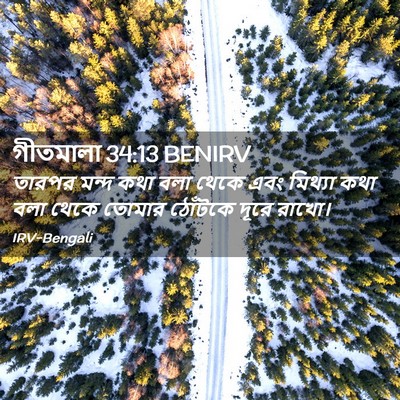 Picture 02 - গীতমালা 34:13 BENIRV - তারপর মন্দ কথা বলা - Bible Verse Picture