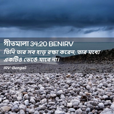 Picture 02 - গীতমালা 34:20 BENIRV - তিনি তার সব হাড় - Bible Verse Picture