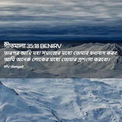 Picture 02 - গীতমালা 35:18 BENIRV - তারপর আমি মহা - Bible Verse Picture
