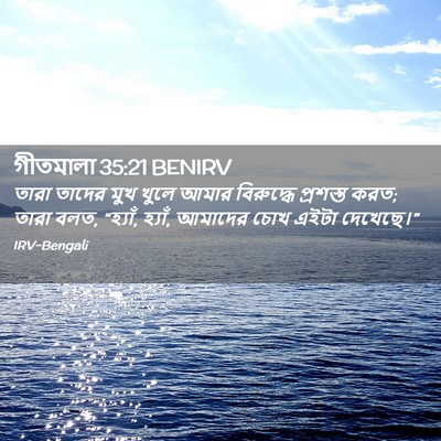 Picture 02 - গীতমালা 35:21 BENIRV - তারা তাদের মুখ - Bible Verse Picture