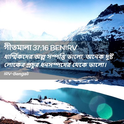 Picture 02 - গীতমালা 37:16 BENIRV - ধার্ম্মিকদের অল্প - Bible Verse Picture