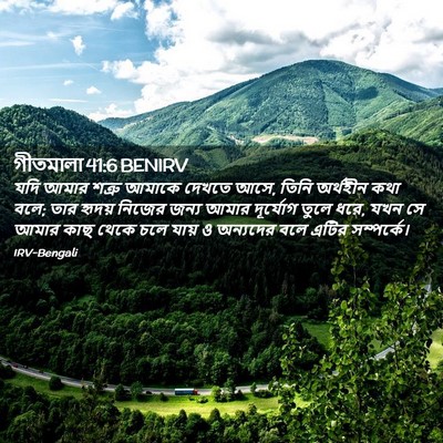 Picture 02 - গীতমালা 41:6 BENIRV - যদি আমার শত্রু - Bible Verse Picture