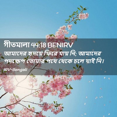 Picture 02 - গীতমালা 44:18 BENIRV - আমাদের হৃদয়ে - Bible Verse Picture