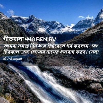Picture 02 - গীতমালা 44:8 BENIRV - আমরা সমস্ত দিন ধরে - Bible Verse Picture