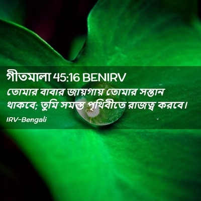 Picture 02 - গীতমালা 45:16 BENIRV - তোমার বাবার - Bible Verse Picture