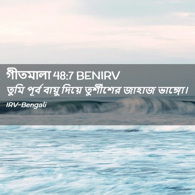 Picture 02 - গীতমালা 48:7 BENIRV - তুমি পূর্ব বায়ু - Bible Verse Picture