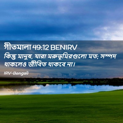 Picture 02 - গীতমালা 49:12 BENIRV - কিন্তু মানুষ, যারা - Bible Verse Picture