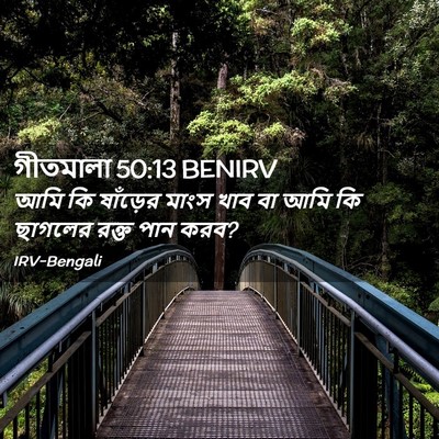 Picture 02 - গীতমালা 50:13 BENIRV - আমি কি ষাঁড়ের - Bible Verse Picture
