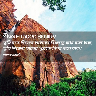 Picture 02 - গীতমালা 50:20 BENIRV - তুমি বসে নিজের - Bible Verse Picture