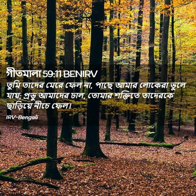 Picture 02 - গীতমালা 59:11 BENIRV - তুমি তাদের মেরে - Bible Verse Picture