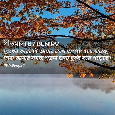 Picture 02 - গীতমালা 6:7 BENIRV - দুঃখের কারণেই - Bible Verse Picture