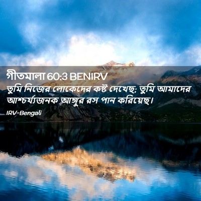 Picture 02 - গীতমালা 60:3 BENIRV - তুমি নিজের - Bible Verse Picture