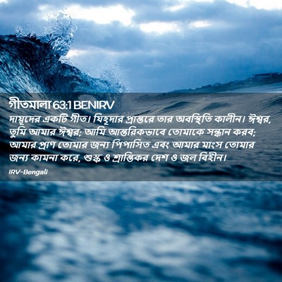 Picture 02 - গীতমালা 63:1 BENIRV - দায়ূদের একটি - Bible Verse Picture
