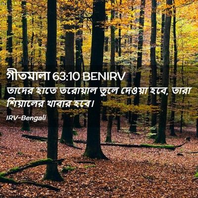 Picture 02 - গীতমালা 63:10 BENIRV - তাদের হাতে - Bible Verse Picture