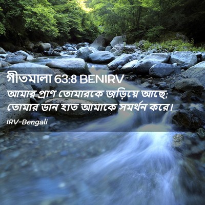 Picture 02 - গীতমালা 63:8 BENIRV - আমার প্রাণ - Bible Verse Picture