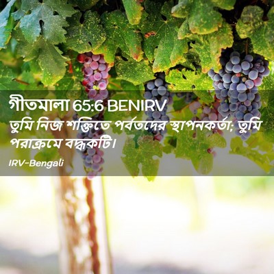 Picture 02 - গীতমালা 65:6 BENIRV - তুমি নিজ শক্তিতে - Bible Verse Picture