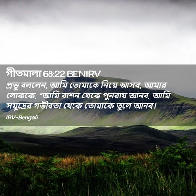 Picture 02 - গীতমালা 68:22 BENIRV - প্রভু বললেন, আমি - Bible Verse Picture