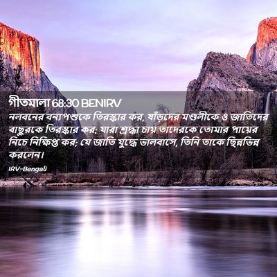 Picture 02 - গীতমালা 68:30 BENIRV - নলবনের বন্যপশুকে - Bible Verse Picture