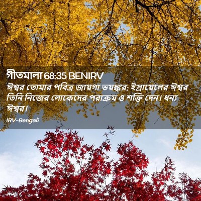 Picture 02 - গীতমালা 68:35 BENIRV - ঈশ্বর তোমার - Bible Verse Picture