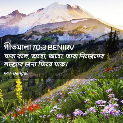 Picture 02 - গীতমালা 70:3 BENIRV - যারা বলে, অহো, অহো, - Bible Verse Picture