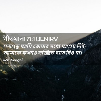 Picture 02 - গীতমালা 71:1 BENIRV - সদাপ্রভুু আমি - Bible Verse Picture