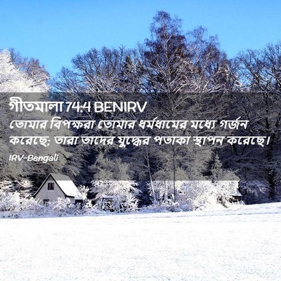 Picture 02 - গীতমালা 74:4 BENIRV - তোমার বিপক্ষরা - Bible Verse Picture