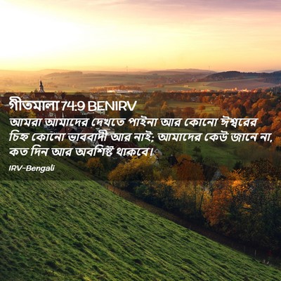 Picture 02 - গীতমালা 74:9 BENIRV - আমরা আমাদের দেখতে - Bible Verse Picture