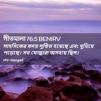 Picture 02 - গীতমালা 76:5 BENIRV - সাহসিকের হৃদয় - Bible Verse Picture