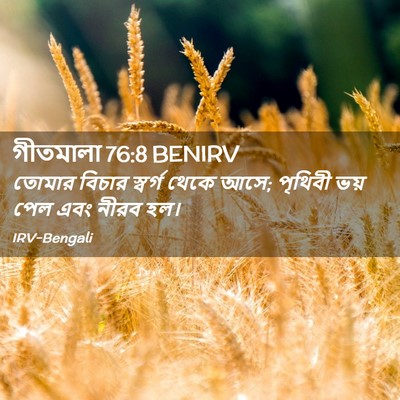 Picture 02 - গীতমালা 76:8 BENIRV - তোমার বিচার - Bible Verse Picture
