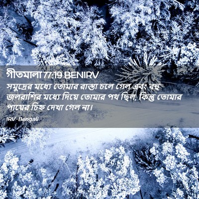 Picture 02 - গীতমালা 77:19 BENIRV - সমুদ্রের মধ্যে - Bible Verse Picture