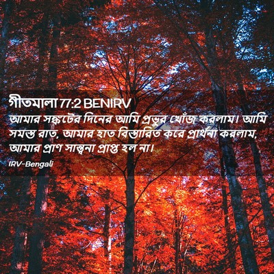 Picture 02 - গীতমালা 77:2 BENIRV - আমার সঙ্কটের - Bible Verse Picture