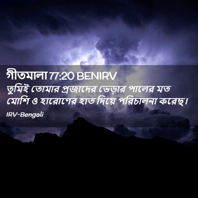 Picture 02 - গীতমালা 77:20 BENIRV - তুমিই তোমার - Bible Verse Picture