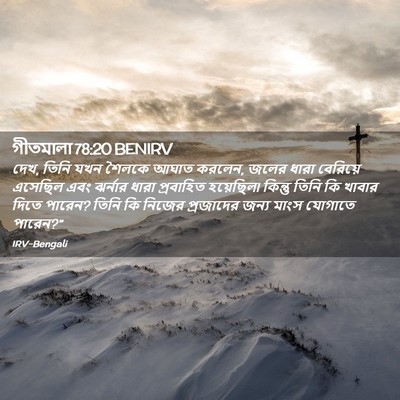 Picture 02 - গীতমালা 78:20 BENIRV - দেখ, তিনি যখন শৈলকে - Bible Verse Picture