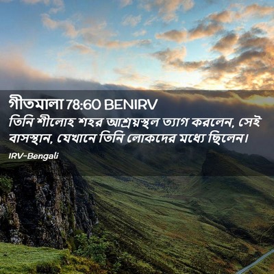Picture 02 - গীতমালা 78:60 BENIRV - তিনি শীলোহ শহর - Bible Verse Picture