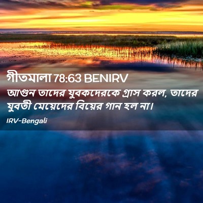 Picture 02 - গীতমালা 78:63 BENIRV - আগুন তাদের - Bible Verse Picture