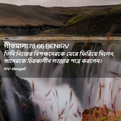 Picture 02 - গীতমালা 78:66 BENIRV - তিনি নিজের - Bible Verse Picture