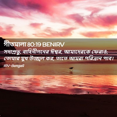 Picture 02 - গীতমালা 80:19 BENIRV - সদাপ্রভুু, - Bible Verse Picture