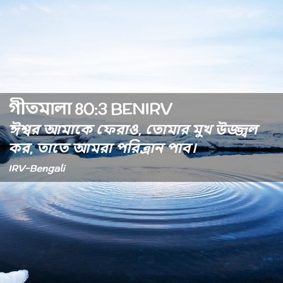 Picture 02 - গীতমালা 80:3 BENIRV - ঈশ্বর আমাকে ফেরাও, - Bible Verse Picture