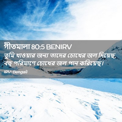 Picture 02 - গীতমালা 80:5 BENIRV - তুমি খাওয়ার জন্য - Bible Verse Picture