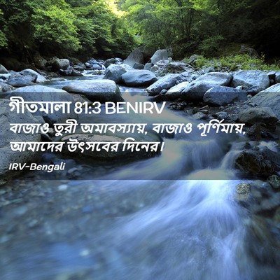 Picture 02 - গীতমালা 81:3 BENIRV - বাজাও তুরী - Bible Verse Picture