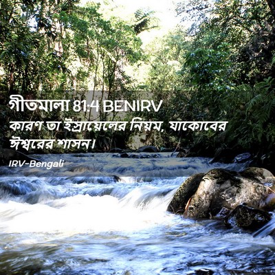 Picture 02 - গীতমালা 81:4 BENIRV - কারণ তা - Bible Verse Picture