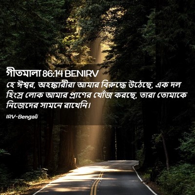 Picture 02 - গীতমালা 86:14 BENIRV - হে ঈশ্বর, - Bible Verse Picture