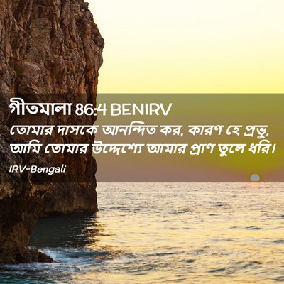 Picture 02 - গীতমালা 86:4 BENIRV - তোমার দাসকে - Bible Verse Picture